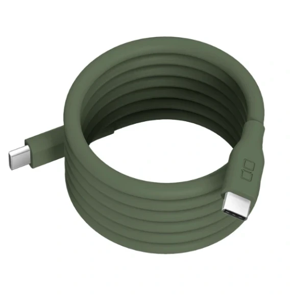 CIO USB Type-C 螺旋磁吸矽膠快速充電線 (1m)