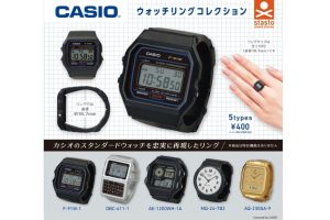 日本扭蛋品牌推出卡西歐平價電子錶造型戒指,外型依據原始設計縮小可惜不具時鐘功能-職人選物