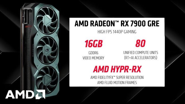 AMD宣布在全球市場推出Radeon RX 7900 GRE顯示卡，強調性能、記憶體容量優於價格相當的NVIDIA GeForce RTX 4070(補充：Radeon RX 7700 XT降至419美金) - 職人選物-職人選物