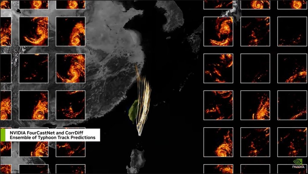 GTC 2024：NVIDA與台灣中央氣象署展示基於生成式AI的CorrDiff如何提升颱風路徑預測精確度，結合擴散模型將精度自25公里縮減至2公里 - 職人選物-職人選物