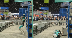 會場上工作機器人過勞倒地?廠商:示範零件維修容易-職人選物