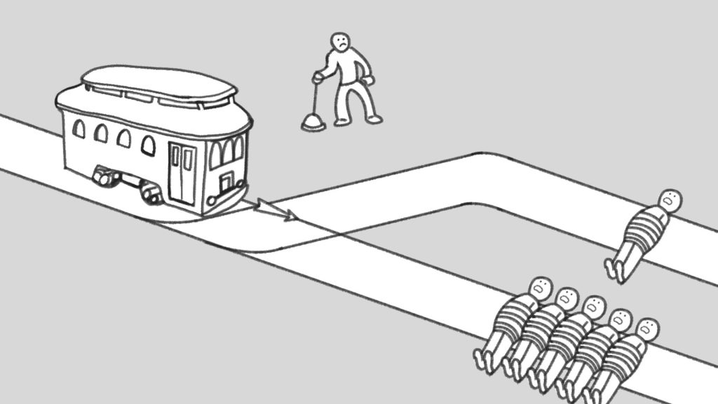 Steam手繪迷因哲學梗模擬器 操控電車拉桿解決電車難題 把薛丁格的貓放進箱子裡 - 職人選物-職人選物