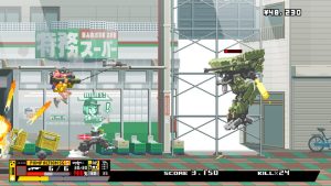 Steam像素風橫向射擊Nitro Express 美少女街頭鎮壓暴走機器人、無彈藥限制開轟就對了-職人選物