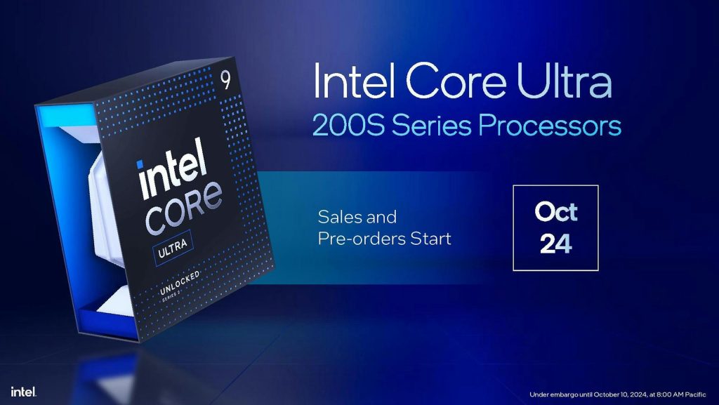 Intel Core Ultra 200S桌上型處理器十月下旬正式推出，能耗效能比大提升、較第14代Core遊戲中少10度 - 職人選物-職人選物