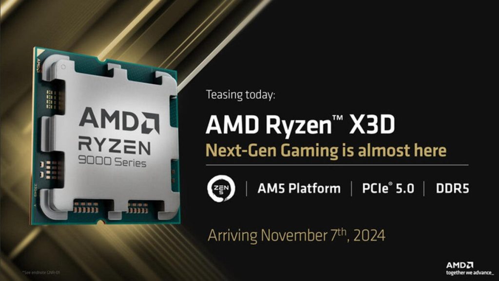 AMD預告11月7日公布Ryzen 9000X3D處理器並將Ryzen 9000系列降價30美金至50美金，全面迎戰Intel Core Ultra 200S處理器 - 職人選物-職人選物