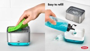 海綿容易發臭、洗碗精按壓量難控制?這款 OXO 海綿給皂機,讓你一秒就完成給皂動作-職人選物