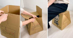 回收紙箱做的凳子有多勇?一屁股坐下去不是問題-職人選物