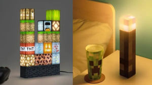 Minecraft 官方授權的小玩具：苦力怕 3 合 1 鬧鐘、火把 3D 造型燈、終界龍發聲頭燈……反正我是被狠狠燒到了-職人選物